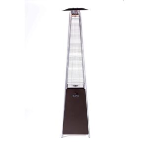 WEIKABU Modern Bronze Quartz Glass Tube Patio Heater-Mocha, 21”Lx 21”Wx 88”H