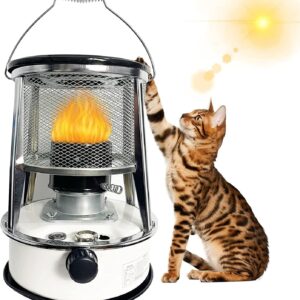 White Outdoor Kerosene Stove Burner Universal Handy Indoor Kerosene Stove Heater 6L Camping Oil Heaters Mobile Heating for Patio Tent Picnic (Color : White, Size : 6L)