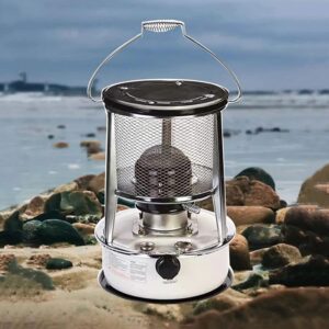 White/Red Home Outdoor Camping Ice Fishing Cookware Kerosene Heating Stove with Wick + Funnel + Oil Pump (Color : White)