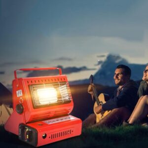 WJWA Camping Stove Space Heater Outdoor/Indoor Use Propane Heater Portable Gas Heater for Ice Fishing Hiking Hunting Survival Emergency (Color : Red)