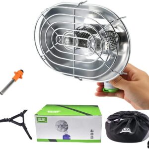 WJWA Outdoor Camping Gas Heater, Mini Tent Heaters, Winter Space Warmer, for Fishing Infrared Heating Cover Gas Little Sun