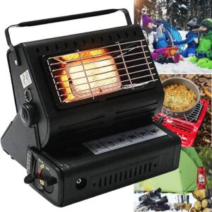 WJWA Propane Heater with Handle, Space Heater for Camping Tents, Outdoor Gas Stove in Winter Warmer, Compact Lightweight Heater (Color : Black)