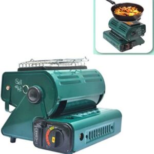 WJWA Propane Or Butane Space Heater Adjustable 2 in 1 Portable Heater & Stove with Handle, Mini, Mobile for Outdoor Camping Fishing Hunting