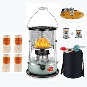WUTTLE Kerosene Heaters for Indoor Use, Multifunctional Kerosene Stove Emergency Heaters Burner Portable Paraffin Heater for Heating Cooking Camping Stove Bathroom Gardens Outdoor (Size : Green)