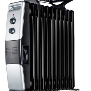 Yacanna Oil Filled Radiator Heater, w/Tip-Over & Overheat Protection, Adjustable Thermostat & 3 Heat Settings, with Adjustable Thermostat Oil Heater