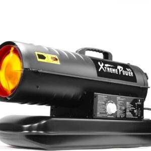 XtremepowerUS 96958 Forced Air Heater Kerosene w/Fuel Gauge 70,000 BTU Variable Heat Outdoor Indoor Patio Garage