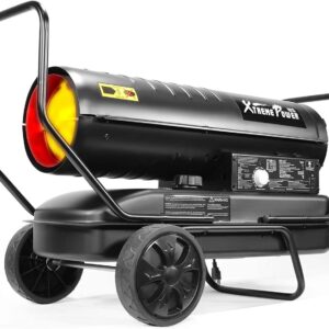 XtremepowerUS 96959 Forced Air Heater Kerosene/Diesel 100,000 BTU Auto Shutof Thermostat Outdoor Indoor Patio Garage