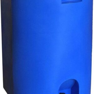 Blue 55 Gallon Water Storage Tank by WaterPrepared – Emergency Water Barrel Container with Spigot for Emergency Disaster Preparedness – Stackable, Space Saving – BPA Free