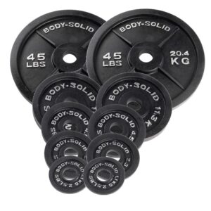 Body Solid – 175 lb Olympic Plates Weight Set