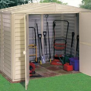DuraMax 8’x5.5′ DuraMate Vinyl Shed with Foundation Kit