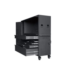 Husky 80 in. 10-Drawer Tool Chest and Cabinet Combo, Matte Black (3-Piece)-HOTC8010BB1S