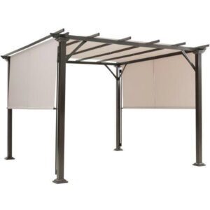 Large Outdoor Backyard Patio Garden Covered Pergola Canopy Kit 10′ x 10′