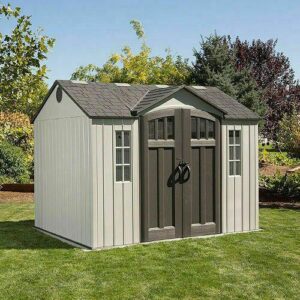 Lifetime 10×8 Outdoor Storage Shed Kit w/ Vertical Siding 60243