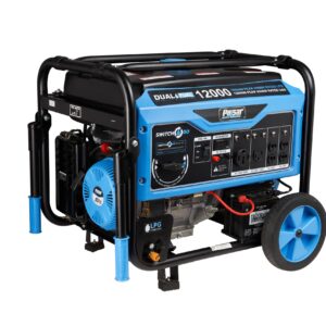 Pulsar 12,000W Dual Fuel Portable Generator with Electric Start, CARB Approved