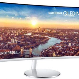 Samsung 34-Inch CJ791 Ultrawide Curved Gaming Monitor (LC34J791WTNXZA) – 100Hz Refresh, QLED Computer Monitor, 3440 x 1440p Resolution, 4ms Response, Stereo Speakers, White