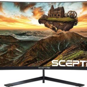 Sceptre Curved 27″ Gaming Monitor up to 165Hz DisplayPort 144Hz HDMI Edge-Less AMD FreeSync Premium, Build-in Speakers Machine Black 2021 (C275B-1858RN)