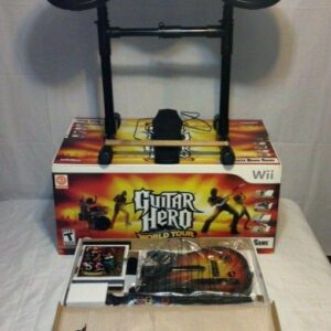NINTENDO WII Guitar Hero World Tour Complete Band Game Bundle CIB Video Game Wii