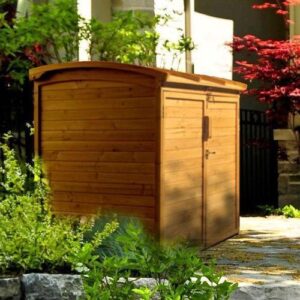Outdoor 34-inch x 62-inch Wooden Storage Shed with Lockable Doors