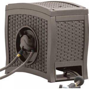 Suncast Touch & Go Auto Self-Winding Garden Yard Outdoor Water Hose Reel Box