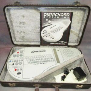 Suzuki Omnichord OM-84 System Two w/ Hard Case Power Supply Manual TESTED! WORKS