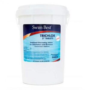 Swim Best 50 lbs Bucket 3″ Swimming Pool Chlorine Tablets, Stabilized
