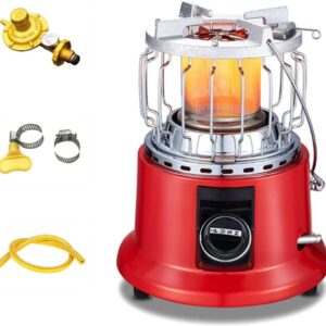 Camping Gas Heater, Portable Camping Stove, Tilt Failure Device, Outdoor Camping Gas Stove Camping, Multipurpose Tent Heater Gas Heater for Indoor and Outdoor Propane(Red) (Color : Red)