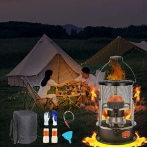 Camping Kerosene Stove Heater, No Electric Mobile Heater, 4.5L Portable Oil Heating Stove, Fall Protection, for Tent, Camping, Ice Fishing, Hiking
