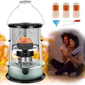TRUNYAQI Kerosene Stove Heater for Indoor Camping, Large Kerosene Stove Heater with Automatic Extinguisher for Indoor Outdoor (Green)
