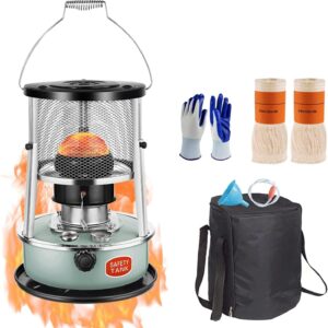 TXNNYLF Kerosene Heaters for Indoor Use Camping No Electricity Heater with Wicks Stove Bag Lightweight Portable Oil Heater for Outdoor Camping Tent Ice Fishing Easy to Use (4.5l)
