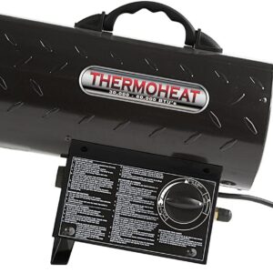 THERMOHEAT RMC-FA60L Forced-Air Portable Liquid Propane Heater – 30,000-60,000 BTU