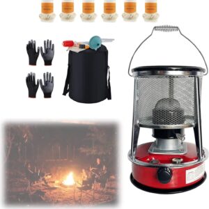 4.6L Portable Kerosene Heater Burner Red Space Heater Large Capacity Camping Stove Non Electric Camping Oil Heaters for Outdoor Patio Cooking Parties Trips (Color : Red-4.6L)