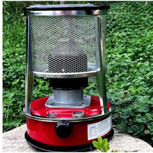 4.6L Portable Kerosene Heater Stove Emergency Space Heaters for Winter, Indoor Outdoor Energy-Saving Multifunctional Stove Burner, 360° Surround Fast Heating (Color : Red, Size : 4.6L+7 Wicks)