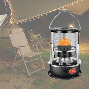 4.6L Portable Kerosene Heater, Efficient Kerosene Heater, Indoor Kerosene Stove with Fall Protection with 2 Wicks, Kerosene Heater with Automatic Extinguishing for Indoor Tent Heating, Camping