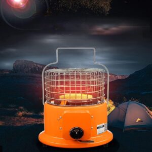 2 in 1 Camping Outdoor Heater & Stove, 2 kw Portable Gas Heater Outdoor, Outdoor Camping Gas Stove Camp Tent Heater for Camping Caravan Tent Fishing(Orange) (Color : Orange)