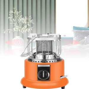 2 in 1 Camping Outdoor Propane Heater & Stove, Camping Gas Heater, 1.3kw Portable Gas Heater Outdoor Camping Fishing Caravan Outdoor Party (Color : Orange)