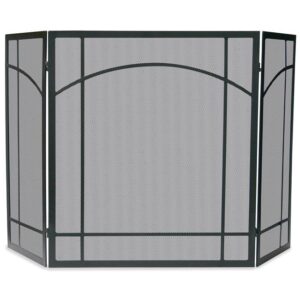 3 Fold Black Wrought Iron Mission Screen