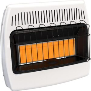 30,000 BTU Natural Gas / Propane Wall Heater for Indoor Use – Dual Fuel, Vent-