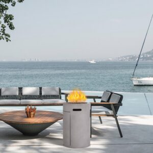 25” Ore Powder 30,000BTU Adjustable Flame Propane Gas Fire Table with Waterproof Cover