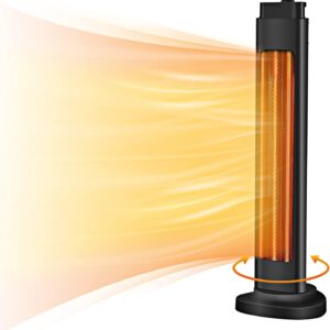 1500W Space Heater, 3S Fast Heating Electric Patio Heater, Outdoor Heaters with 4 Adjustable Modes, 90°Oscillation Outdoor Electric Heater, Portable Patio Heater with Overheat & Tip-over Protection