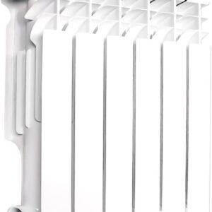 AB WiseWater Wall-mounted Radiator Heater with 6 Panels, Light Weight Aluminum Hot Water Radiator for Kitchen, Bedroom and Greenhouse