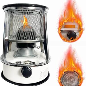 6L Durable Kerosene Stove for Outdoor Camping with 6 Wicks Lightweight Kerosene Heater Stove Burner with Fall Protection Adjustable Firepower White (Color : 6L+White, Size : 18x13x13in)