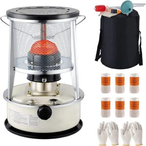 6L Portable Petroleum Heater, High-Efficiency Tent Heater Petroleum Stove, Suitable for Indoor Outdoor, Without Electricity, with 2 Gloves + 6 Cotton Cores