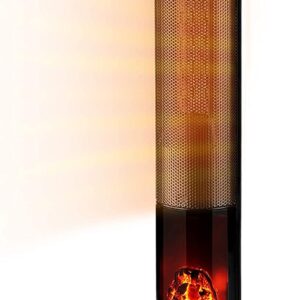 Ainfox Space Heater, 1500W Indoor Portable PTC Tower Heater with Remote, Electric Internal Oscillating Fast Heating Heater with LED Display, TIP-OVER Overheat Protection for Indoor Use