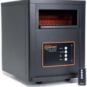 AirNmore Comfort Deluxe with Copper PTC, Infrared Space Heater with Remote, 1500 Watt, ETL Listed