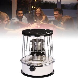 Bicsdam Portable 10000 BTU/H Kerosene Heater, Efficient Non Electric Heater, Kerosene Stove with Glass Chimneys, Kerosene Stove Heater, 6L Petroleum Heater for Camping Tents Cooking (Color : White)