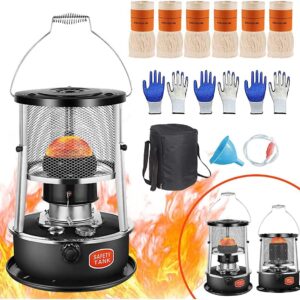 Black Kerosene Heaters for Indoor, Non Electric Heater, 4.5L Kerosene Stove Heater with Stove Bag Lightweight Portable Stainless Steel Oil Heater for Indoor Outdoor Camping, 9000-BTU