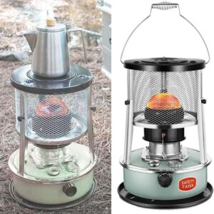 Black/Green Kerosene Stove Heater, 4.5L Petroleum Heater Indoor Space Heaters, 99.9%Efficient Camping Stove, Non Electric Oil Heaters with 6 Wicks (Color : Green 4.5L)