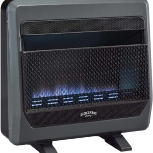 Bluegrass Living Natural Gas Vent Blue Flame Gas Space Heater With Blower and Base Feet – 30,000 BTU, T-Stat Control – Model# B30TNB-BB-R (Renewed)