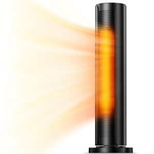 BREZEWELL Space Heater – 1500W Tower Fan & Portable Heater with Timer and Remote FH500 Indoor Use 24”