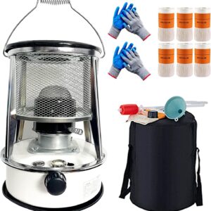 Backpacking Kerosene Stove Heater Lightweight Mobile Heating Outdoor Kerosene Stove Burner 6L Home Stove for Patio Deck Multifunction Efficient Camping Oil Heaters (Color : White, Size : 6L)